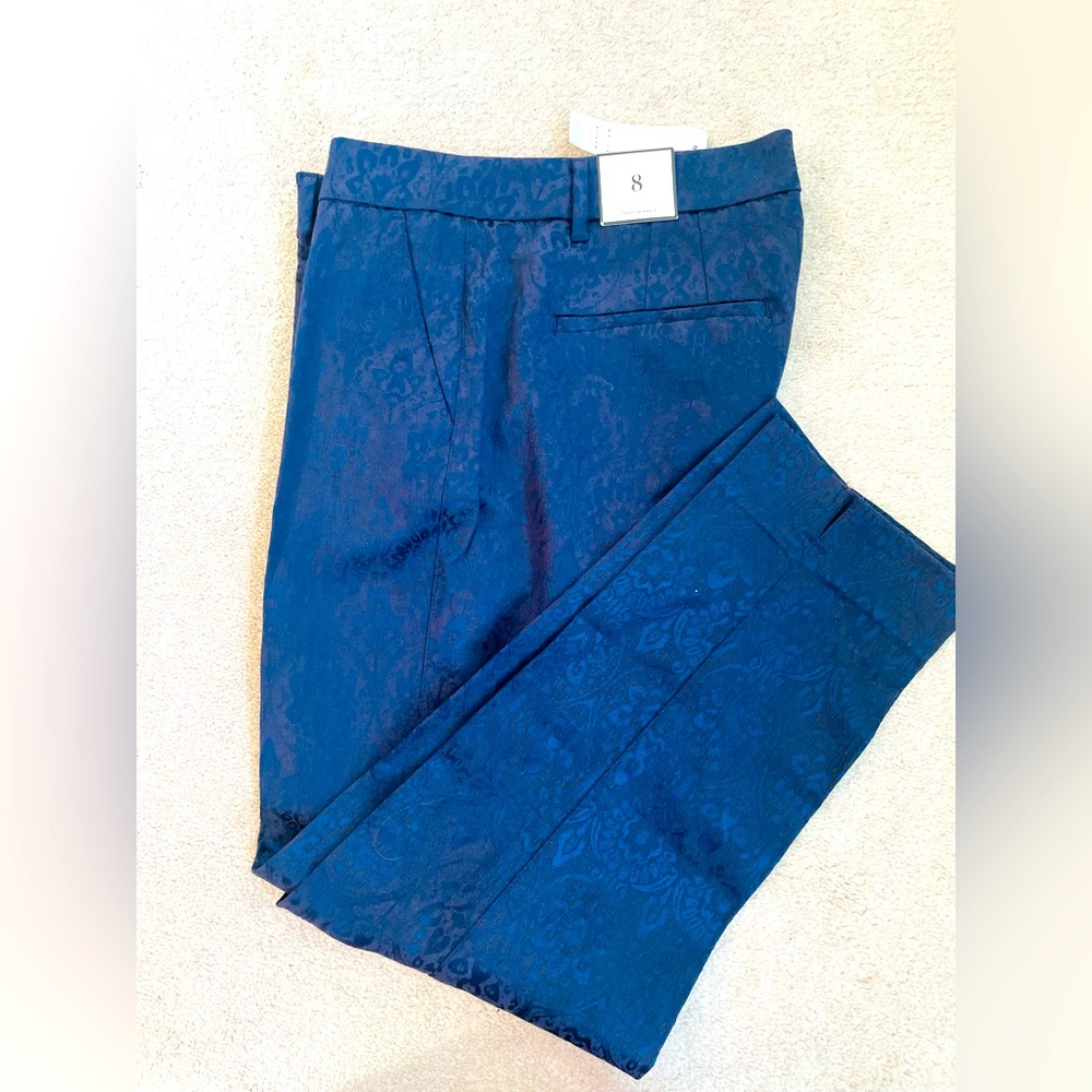 White House Black Market Jacquard Slim Ankle Pants, US size 8R